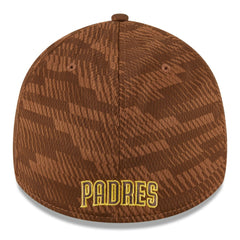 San Diego Padres New Era 2025 MLB Clubhouse 39THIRTY Flex Hat - Brown Hats