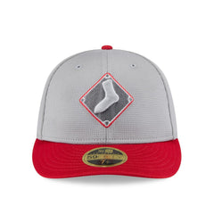 Chicago White Sox New Era 2025 Batting Practice Low Profile 59FIFTY Fitted Hat - Gray/Red Hats