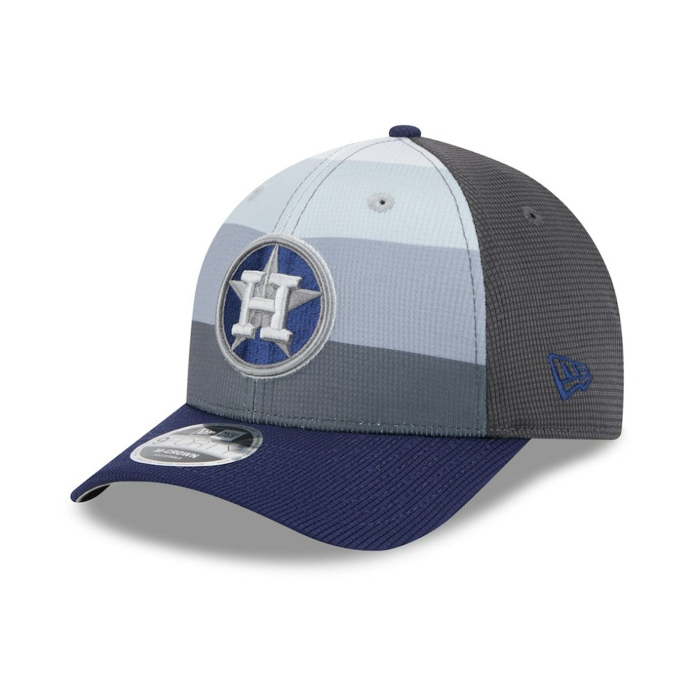 Houston Astros New Era 2025 Batting Practice 9FORTY M-Crown Adjustable Hat - Gray/Navy Hats