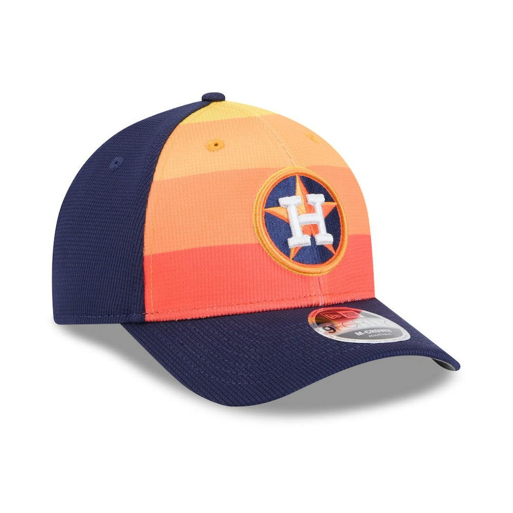 Houston Astros New Era 2025 Batting Practice 9FORTY M-Crown Adjustable Hat - Navy/Orange Hats