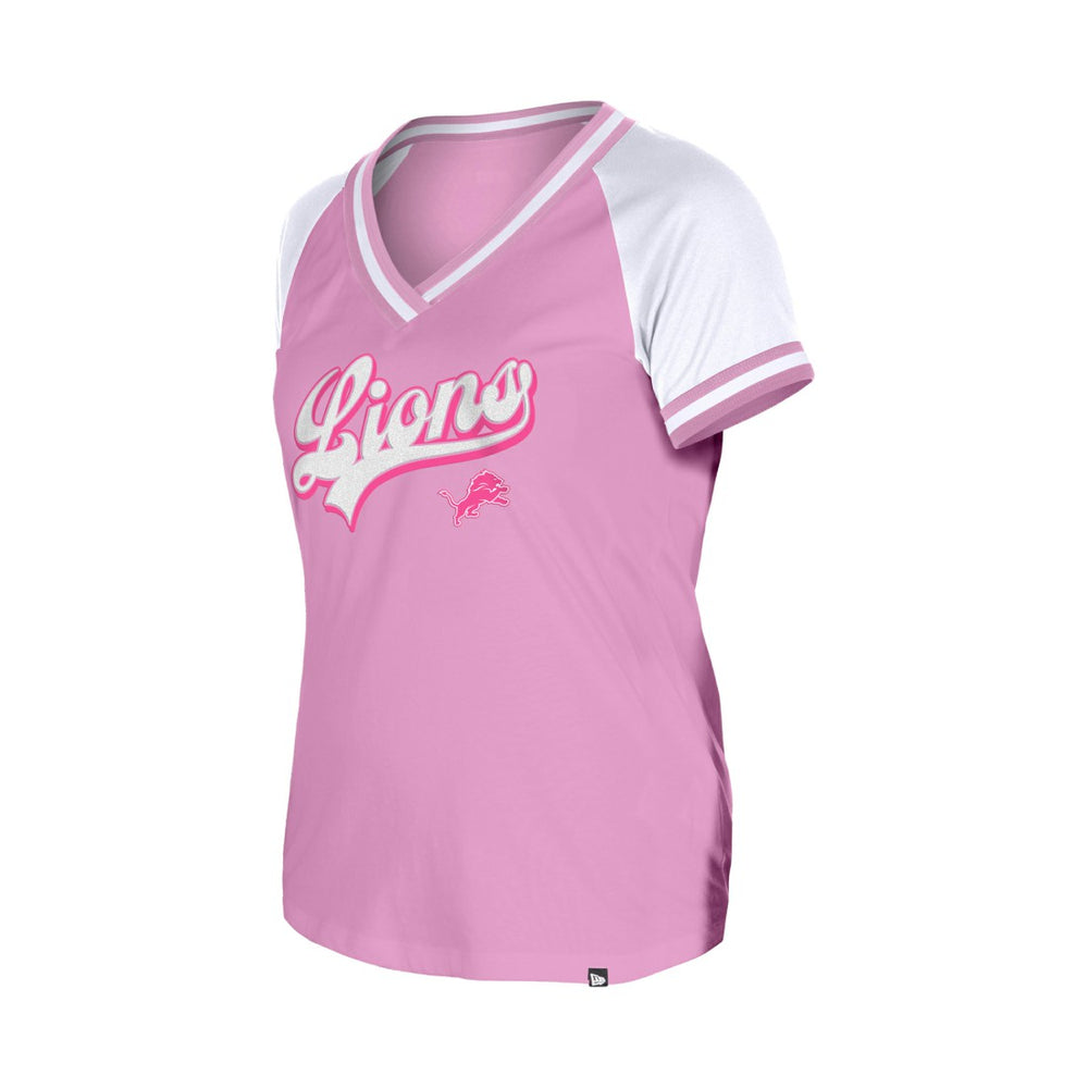 Detroit Lions New Era Women's Mommy & Me V-Neck T-Shirt Pink