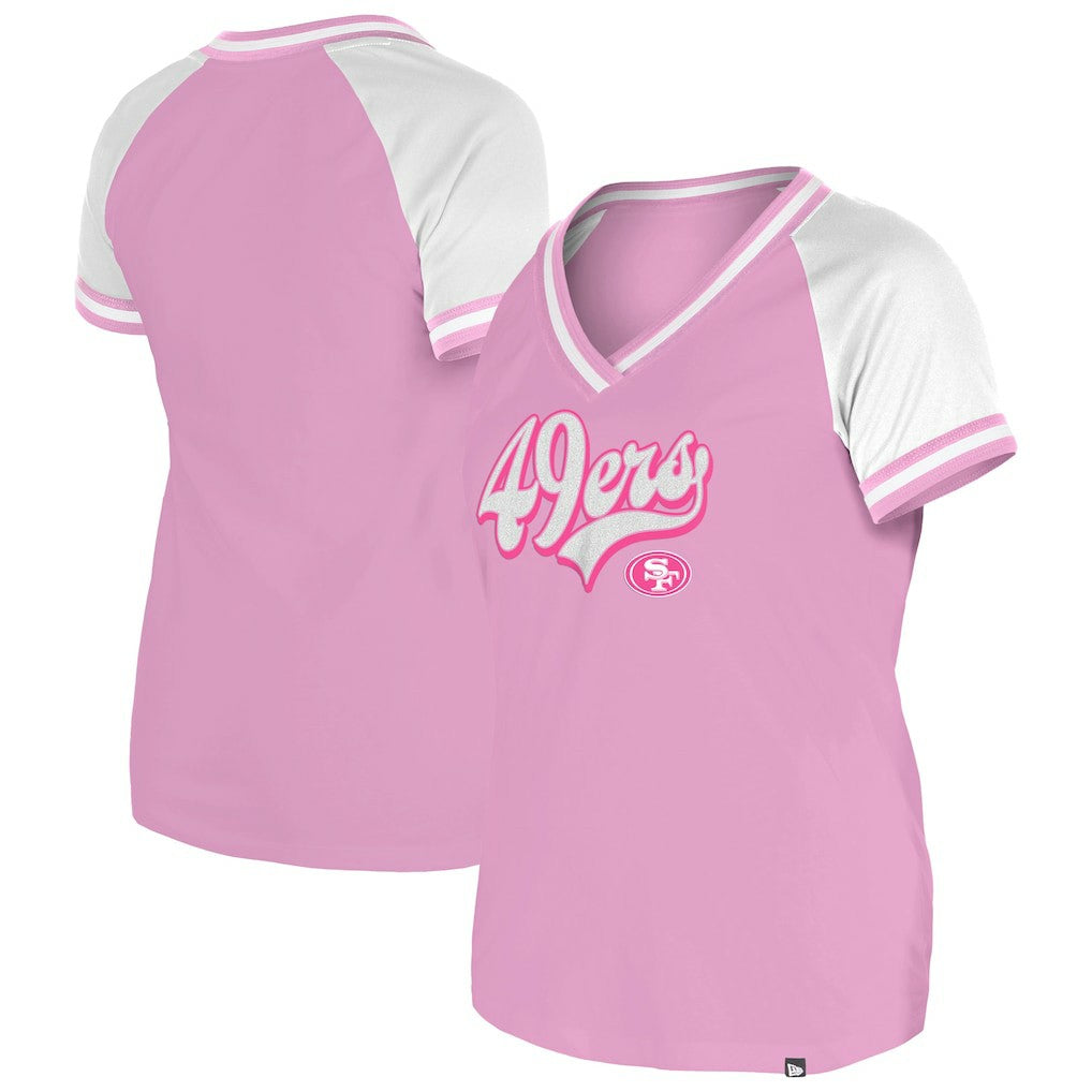 San Francisco 49ers New Era Women's Mommy & Me V-Neck T-Shirt Pink