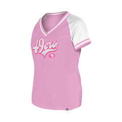 San Francisco 49ers New Era Women's Mommy & Me V-Neck T-Shirt Pink