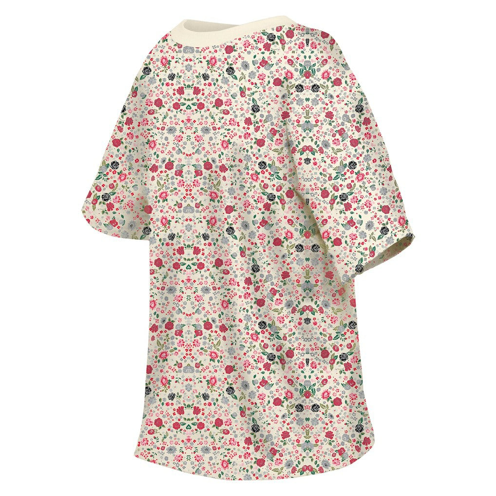 Kansas City Chiefs New Era Women's Glam Game Floral Scoop Neck T-Shirt Cream