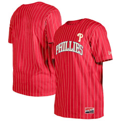 Philadelphia Phillies New Era Throwback Pinstripe T-Shirt - Red T-shirts