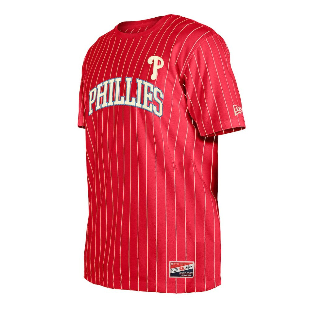 Philadelphia Phillies New Era Throwback Pinstripe T-Shirt - Red T-shirts