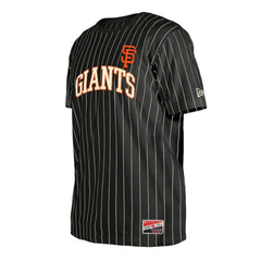San Francisco Giants New Era Throwback Pinstripe T-Shirt - Black T-shirts