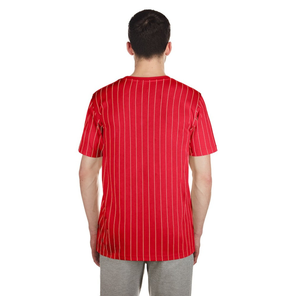 St. Louis Cardinals New Era Throwback Pinstripe T-Shirt - Red T-shirts