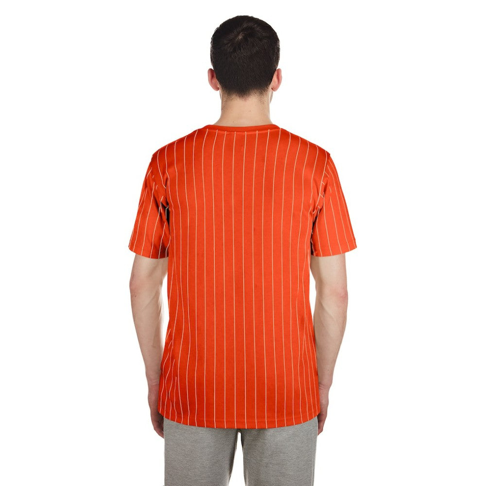 Baltimore Orioles New Era Throwback Pinstripe T-Shirt - Orange T-shirts