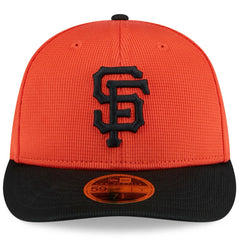 San Francisco Giants New Era 2025 Spring Training Low Profile 59FIFTY Fitted Hat - Orange/Black Hats