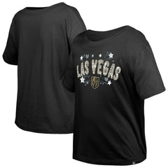 NHL Vegas Golden Knights New Era Girl's Youth Flip Sequin T-Shirt - Black
