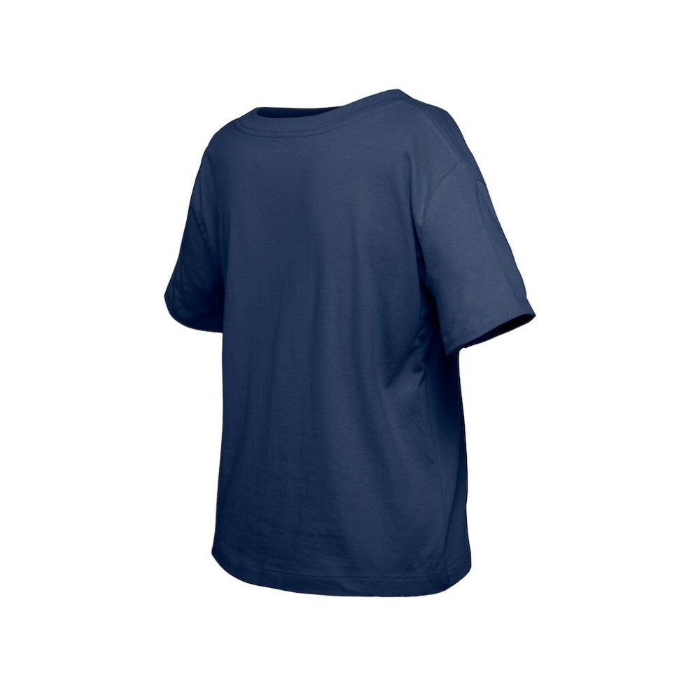 NHL Columbus Blue Jackets New Era Girl's Youth Flip Sequin T-Shirt - Navy