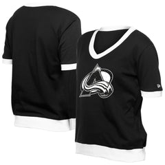 NHL Colorado Avalanche New Era Women's Game Day Rhinestuds T-Shirt - Black