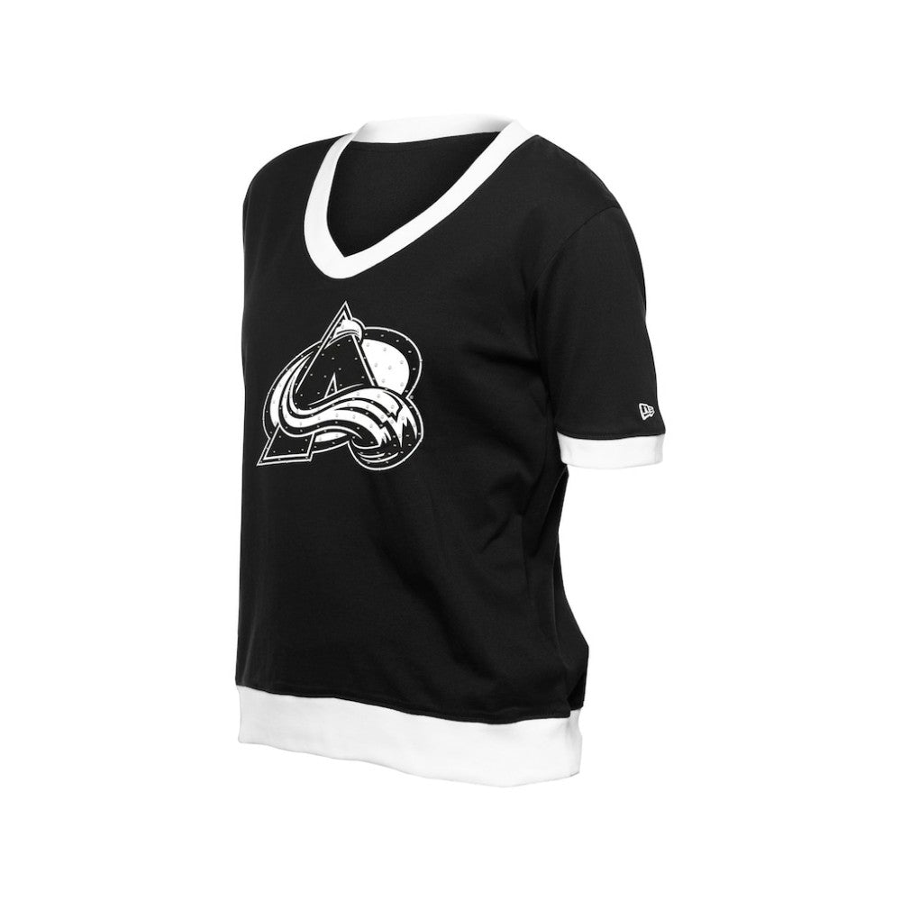 NHL Colorado Avalanche New Era Women's Game Day Rhinestuds T-Shirt - Black