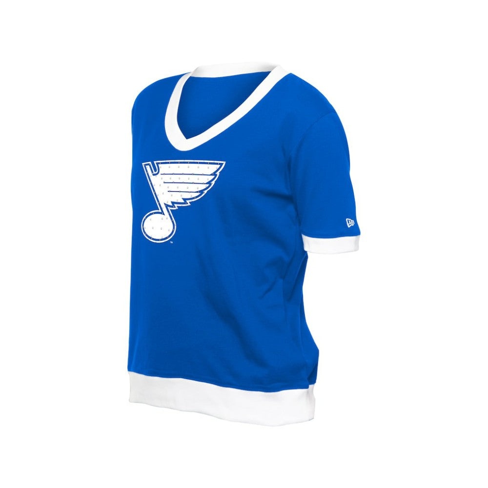 NHL St. Louis Blues New Era Women's Game Day Rhinestuds T-Shirt - Blue