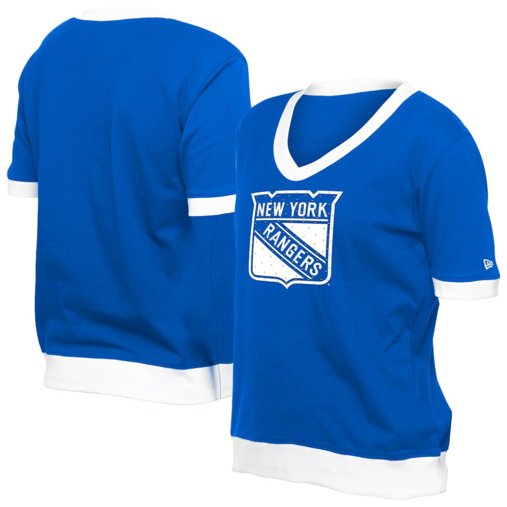 NHL New York Rangers New Era Women's Game Day Rhinestuds T-Shirt - Blue