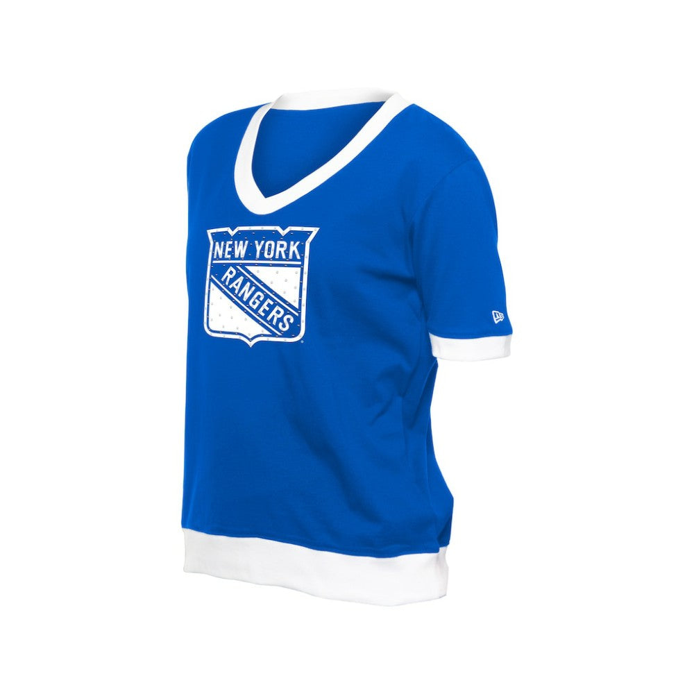 NHL New York Rangers New Era Women's Game Day Rhinestuds T-Shirt - Blue