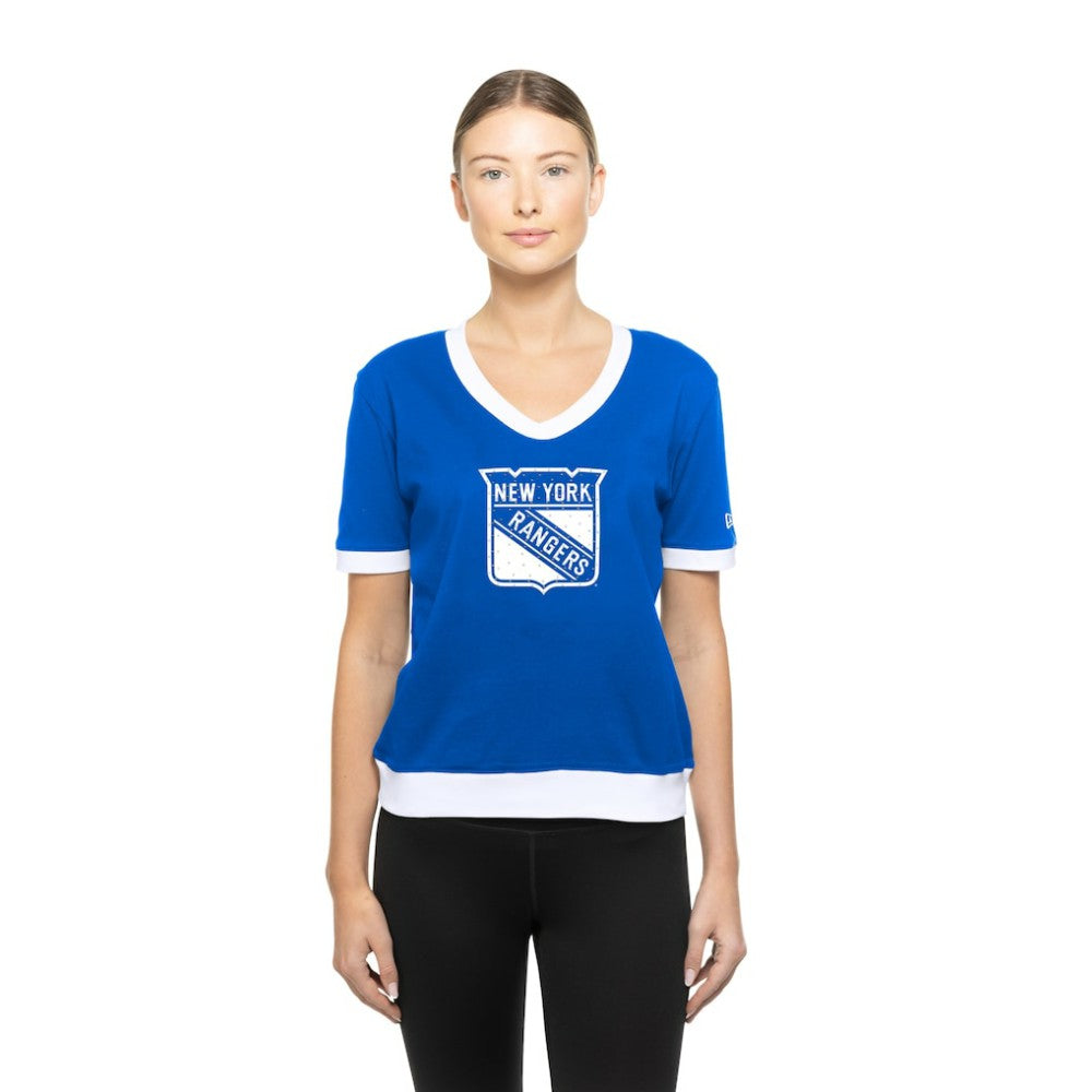 NHL New York Rangers New Era Women's Game Day Rhinestuds T-Shirt - Blue