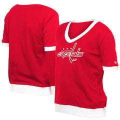 NHL Washington Capitals New Era Women's Game Day Rhinestuds T-Shirt - Red