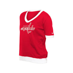 NHL Washington Capitals New Era Women's Game Day Rhinestuds T-Shirt - Red