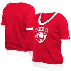 NHL Florida Panthers New Era Women's Game Day Rhinestuds T-Shirt - Red