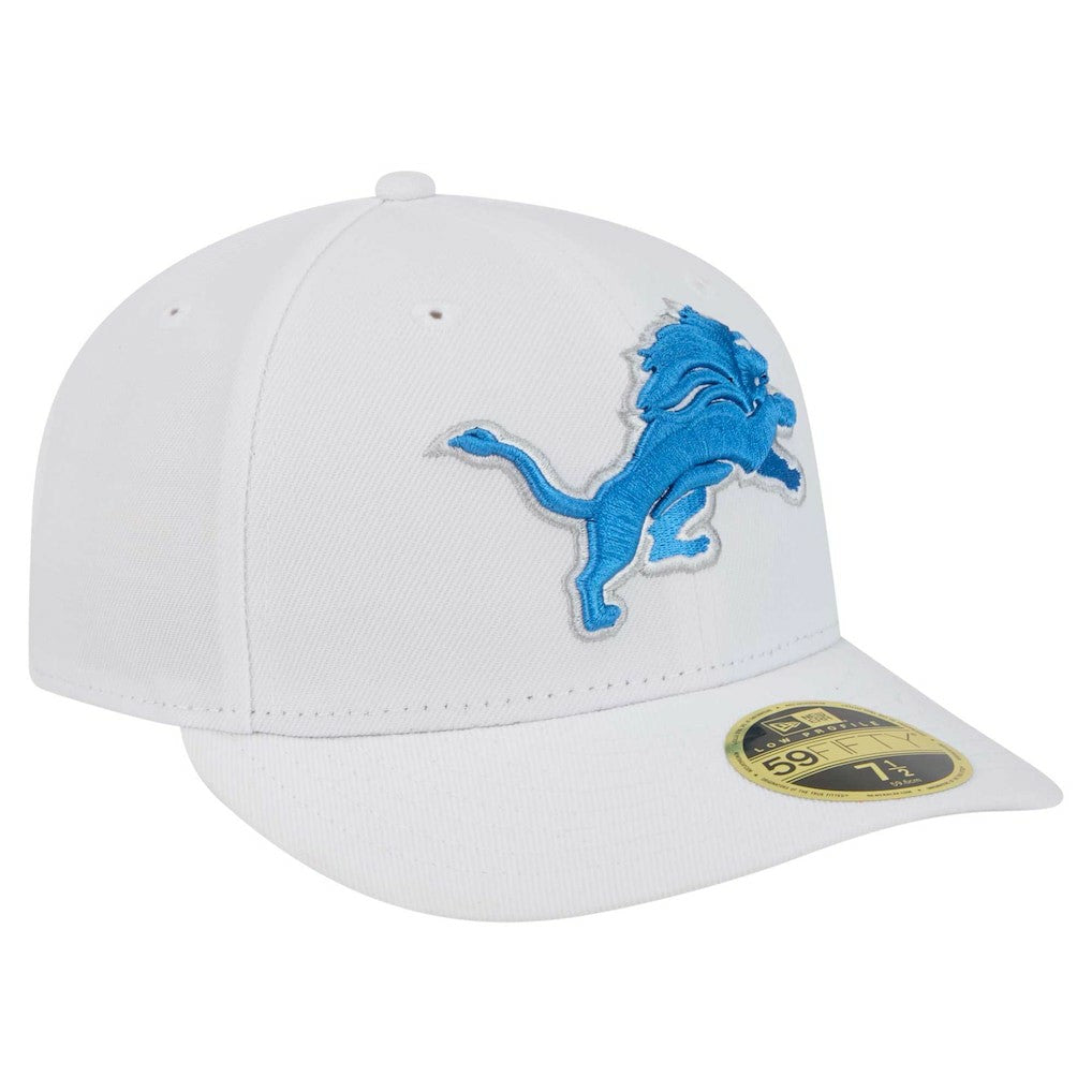 Detroit Lions New Era Omaha Low Profile 59FIFTY Fitted Hat White