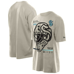NHL Seattle Kraken New Era Goalie Mask T-Shirt - Tan