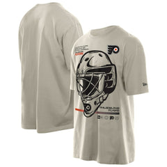 NHL Philadelphia Flyers New Era Goalie Mask T-Shirt - Tan