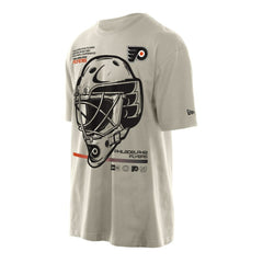 NHL Philadelphia Flyers New Era Goalie Mask T-Shirt - Tan