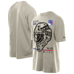 NHL New York Rangers New Era Goalie Mask T-Shirt - Tan