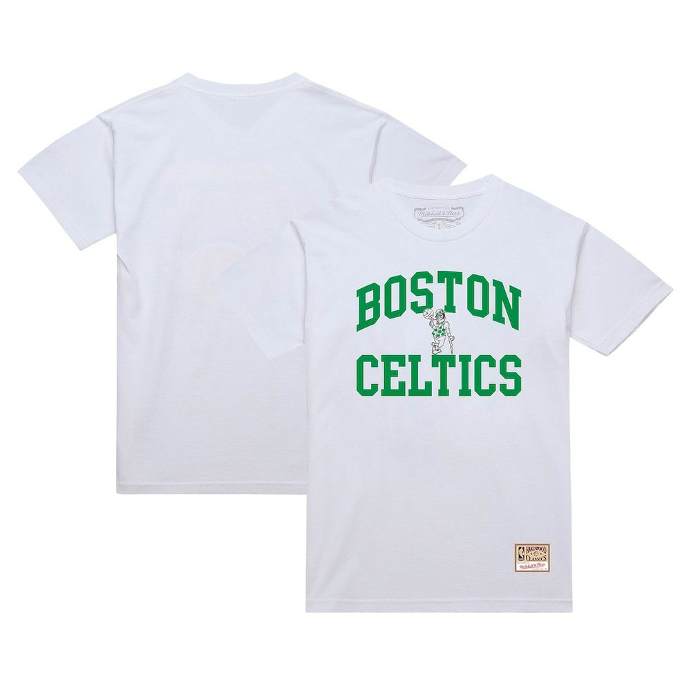Boston Celtics Hardwood Classics Vintage Warm Up T-Shirt White