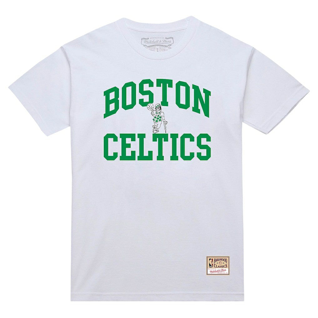 Boston Celtics Hardwood Classics Vintage Warm Up T-Shirt White