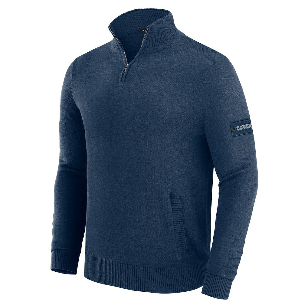 Dallas Cowboys J. Palmer Franchise Quarter-Zip Sweater Navy
