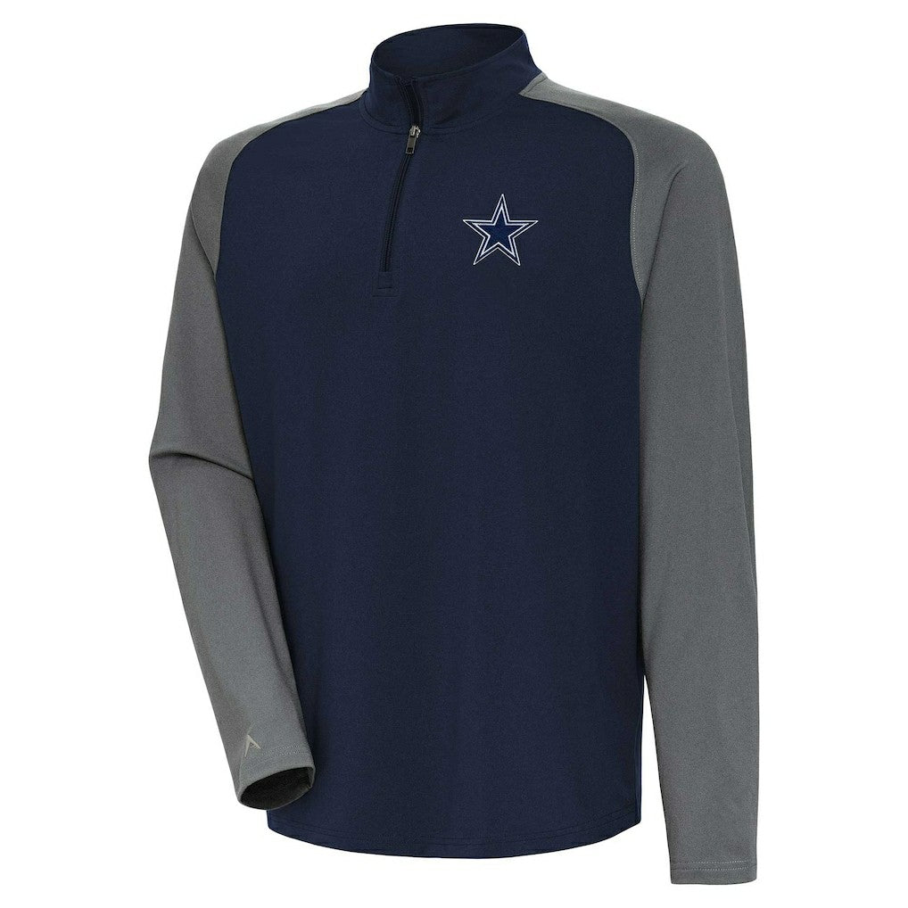 Dallas Cowboys Antigua Dauntless Raglan Quarter-Zip Jacket Navy