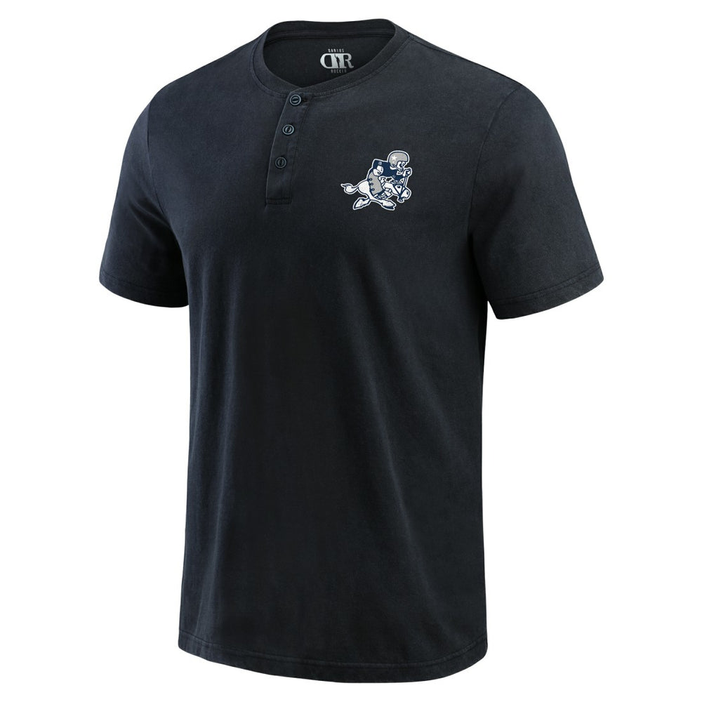 Dallas Cowboys Darius Rucker Collection Washed Henley T-Shirt Black