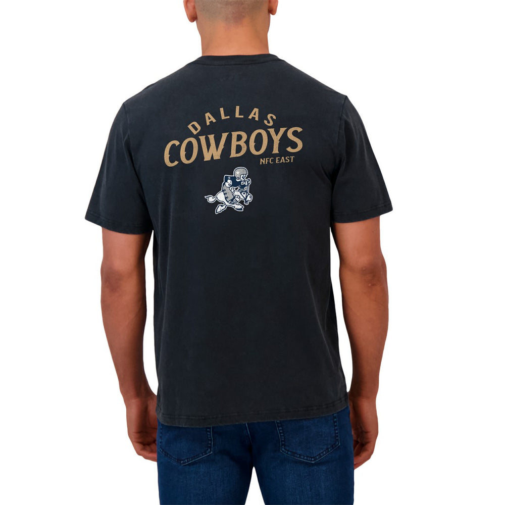 Dallas Cowboys Darius Rucker Collection Washed Henley T-Shirt Black