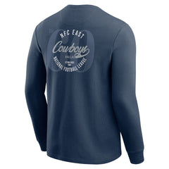 Dallas Cowboys Darius Rucker Collection Washed Waffle-Knit Long Sleeve T-Shirt Navy