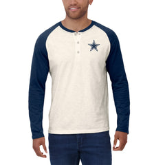 Dallas Cowboys Darius Rucker Collection Raglan Henley Long Sleeve T-Shirt White/Navy
