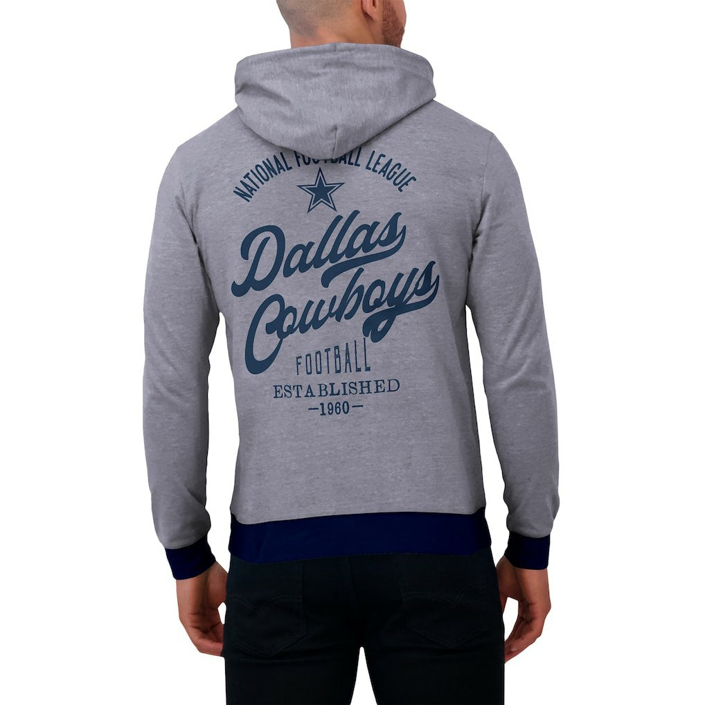 Dallas Cowboys Darius Rucker Collection Tonal Knit Pullover Hoodie Navy