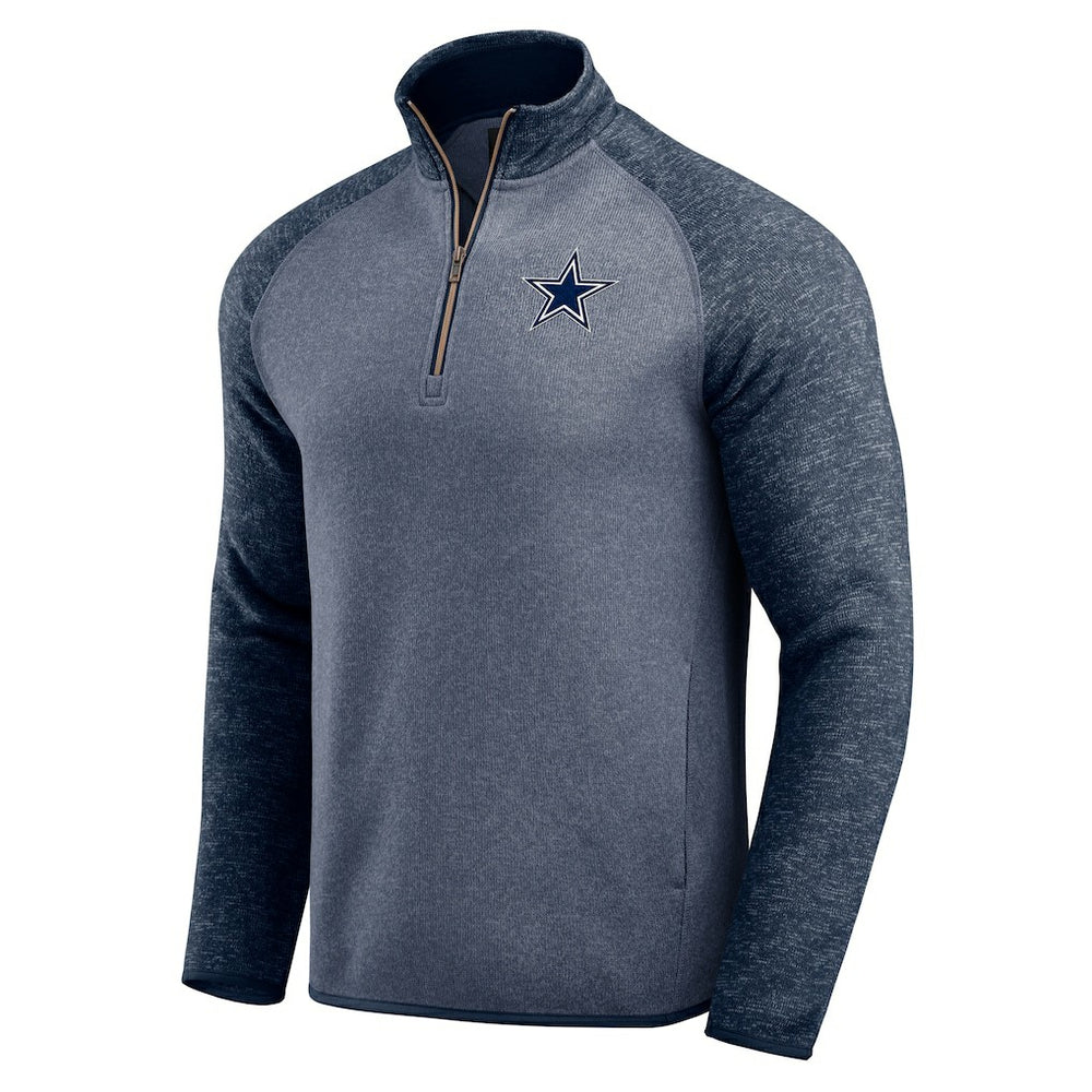 Dallas Cowboys Darius Rucker Collection Tonal Quarter-Zip Jacket Navy