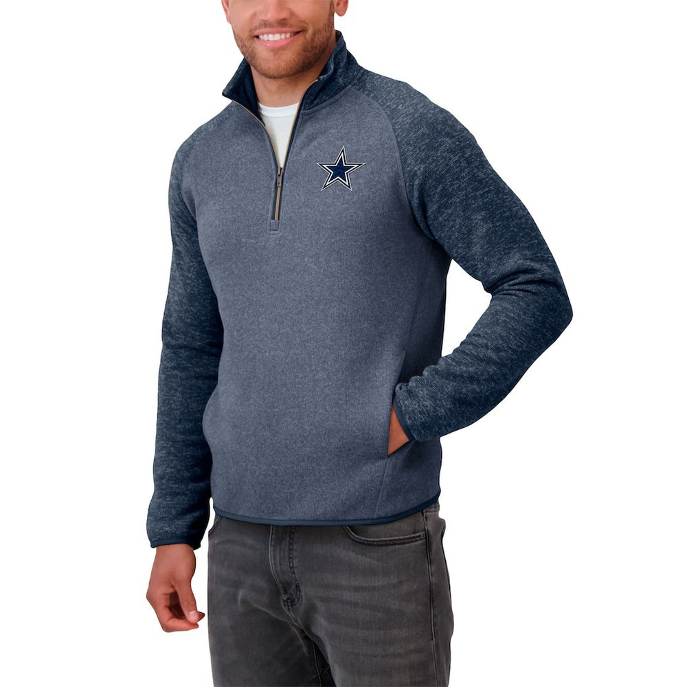 Dallas Cowboys Darius Rucker Collection Tonal Quarter-Zip Jacket Navy
