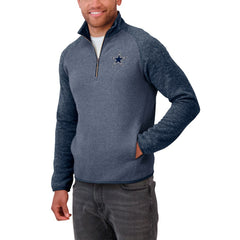Dallas Cowboys Darius Rucker Collection Tonal Quarter-Zip Jacket Navy