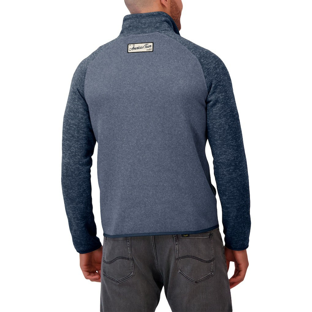 Dallas Cowboys Darius Rucker Collection Tonal Quarter-Zip Jacket Navy