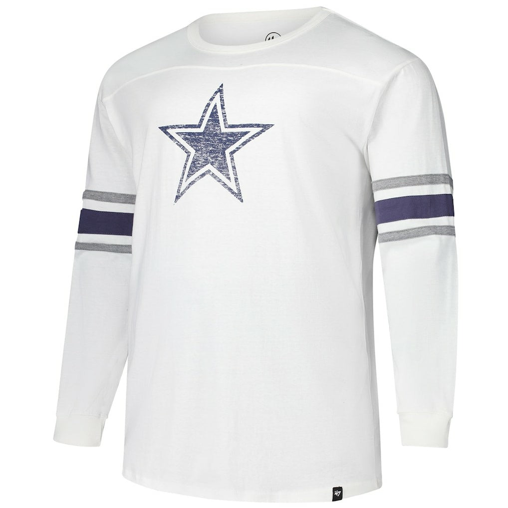 Dallas Cowboys '47 Big & Tall Premier Brex Long Sleeve T-Shirt White