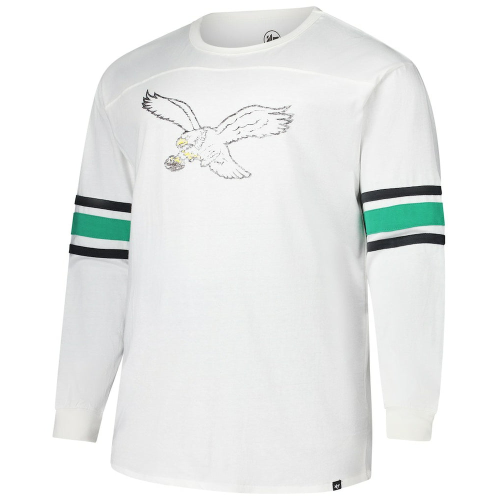 Philadelphia Eagles '47 Big & Tall Premier Brex Long Sleeve T-Shirt White