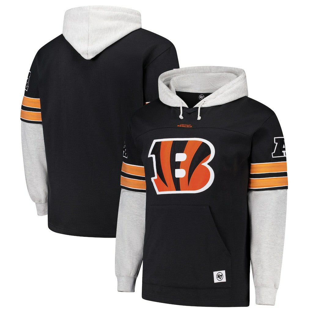 Cincinnati Bengals '47 Big & Tall Lacer Pullover Hoodie Black