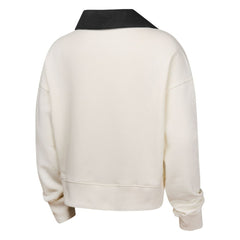 San Francisco Giants Girls Youth Ballpark Hit Collared V-Neck Pullover Sweatshirt - White Pullover