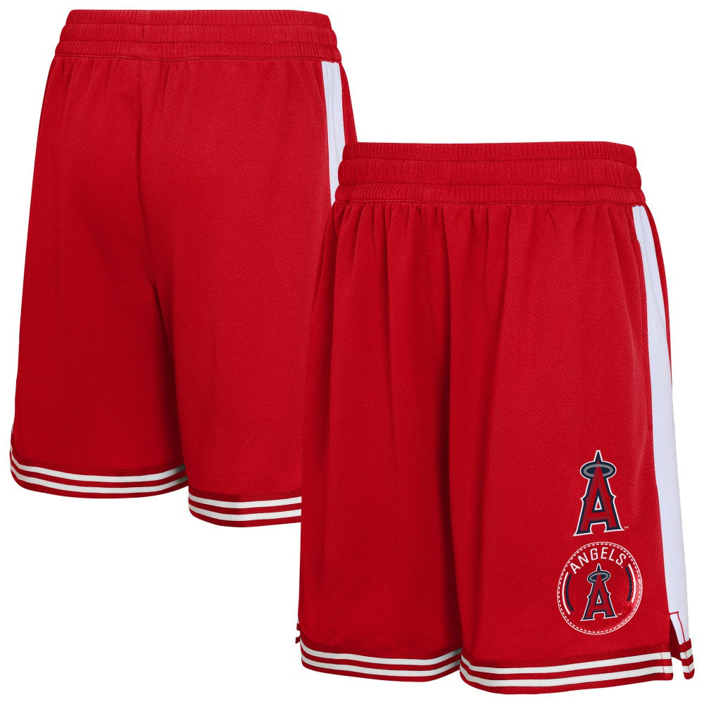 Los Angeles Angels Youth Infielder Shorts - Red Shorts