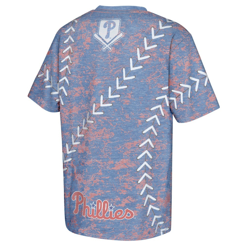 Philadelphia Phillies Youth Slide Score Bold T-Shirt - Royal T-shirts