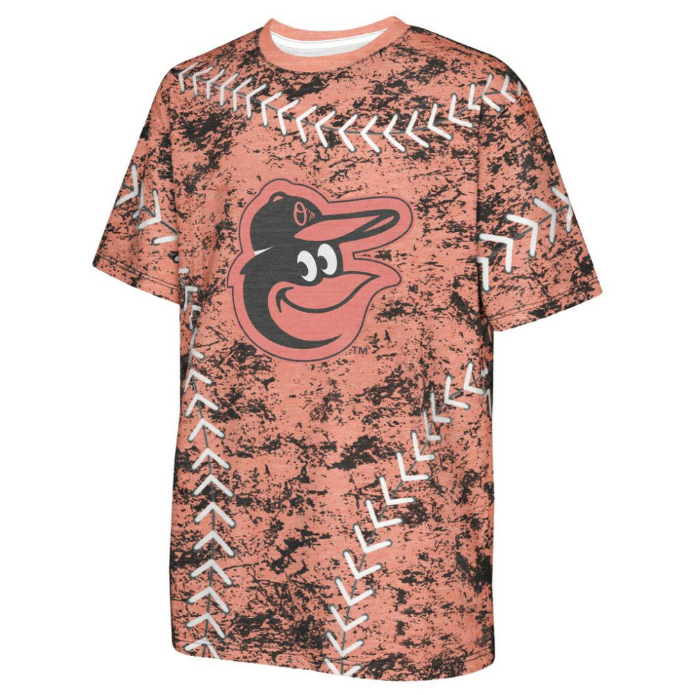 Baltimore Orioles Youth Slide Score Bold T-Shirt - Orange T-shirts